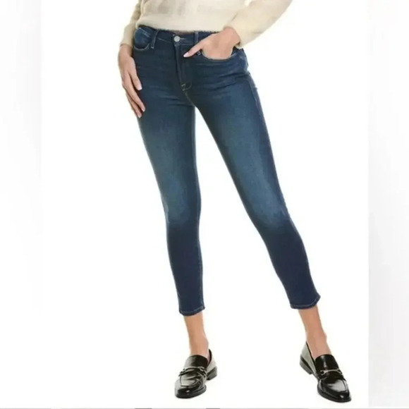 Frame Le High Skinny Crop Dame Blue - Picture 1 of 5